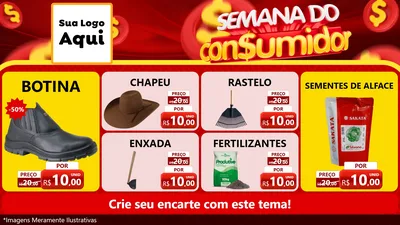 Modelo de TV para TV Horizontal com o tema Semana do Consumidor para Agropecuária