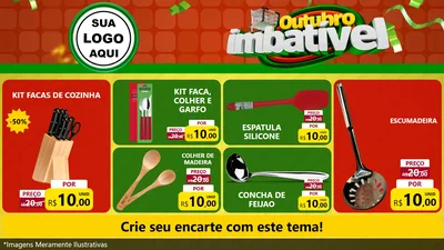 Modelo de TV para TV Horizontal com o tema Outubro Imbatível para Utilidades Domésticas