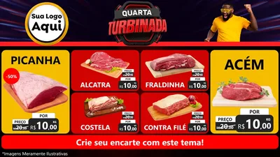 Modelo de TV para TV Horizontal com o tema Quarta Turbinada para Açougue
