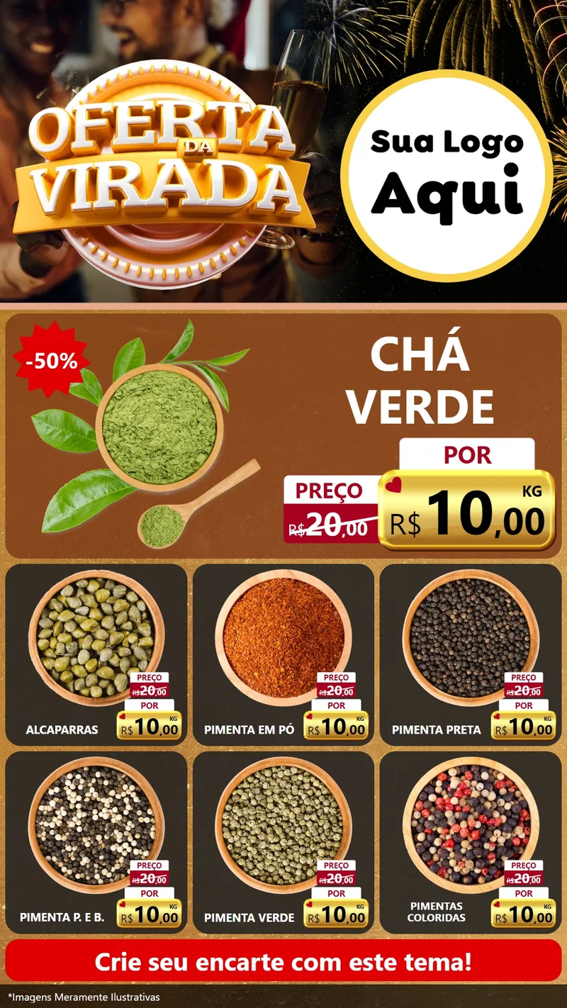 Modelo de Rede Social para Stories com o tema Oferta da Virada para Produtos Naturais