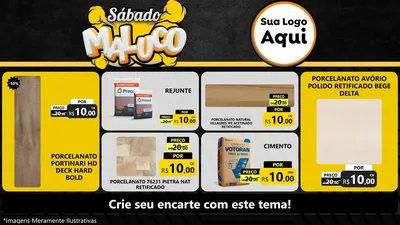 Modelo de TV para TV Horizontal com o tema Sábado Maluco para Pisos e revestimentos