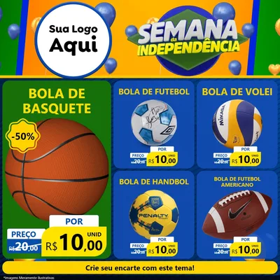 Modelo de Rede Social para Feed Facebook com o tema Semana da Independência para Artigos Esportivos