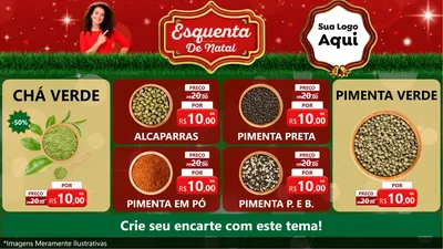 Modelo de TV para TV Horizontal com o tema Esquenta de Natal para Produtos Naturais