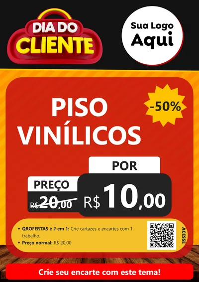 Modelo de Cartaz para Cartaz A4 Vertical com o tema Dia do Cliente para Material para Construção