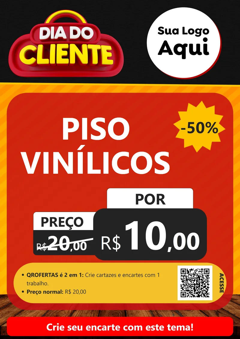 Modelo de Cartaz para Cartaz A4 Vertical com o tema Dia do Cliente para Material para Construção