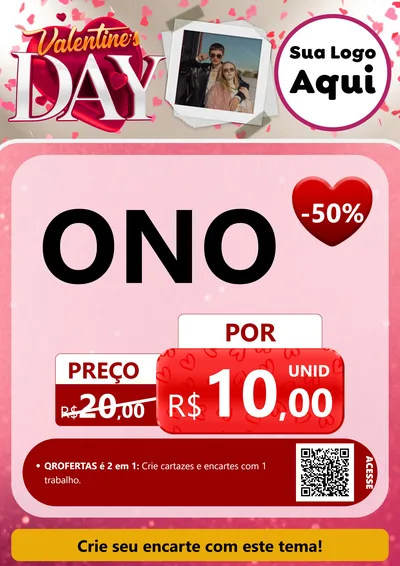 Modelo de Cartaz para Cartaz A4 Vertical com o tema Valentine's Day para Óticas