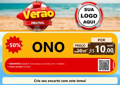 Modelo de Cartaz para Cartaz A4 Horizontal com o tema Verão Imbatível para Óticas