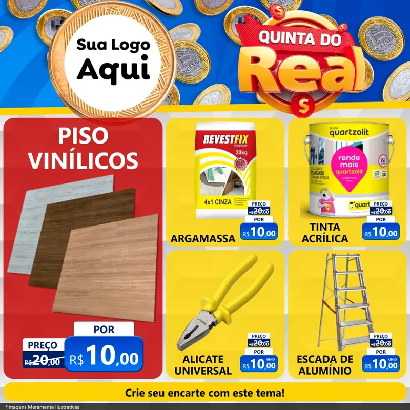 Modelo de Rede Social para Feed Facebook com o tema Quinta do Real para Material para Construção