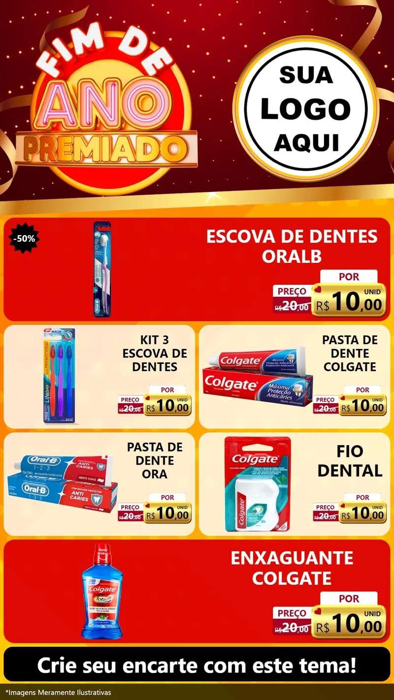 Modelo de TV para TV Vertical com o tema Fim de Ano Premiado para Higiene Pessoal