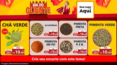 Modelo de TV para TV Horizontal com o tema Dia do Cliente para Produtos Naturais