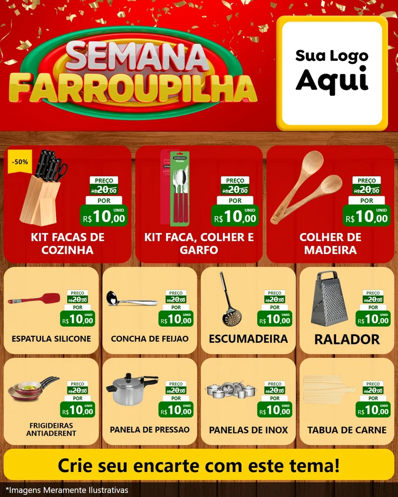 Modelo de Rede Social para Feed Instagram com o tema Semana Farroupilha para Utilidades Domésticas