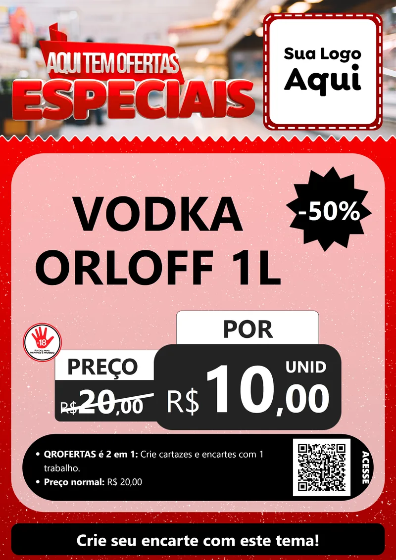 Modelo de Cartaz para Cartaz A4 Vertical com o tema Aqui Tem Ofertas Especiais para Distribuidora de bebidas