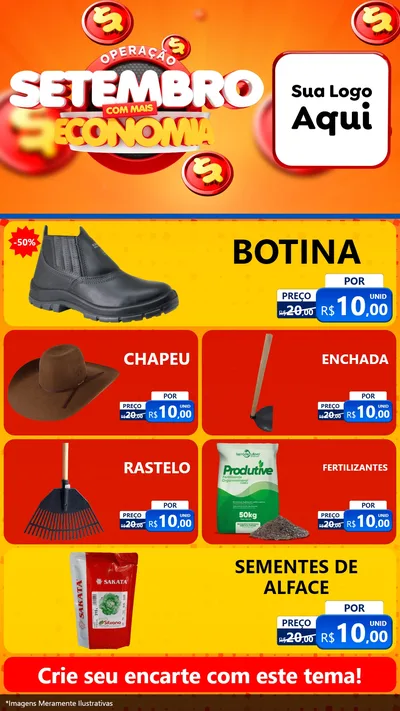 Modelo de TV para TV Vertical com o tema Operação Setembro Com Muita Economia para Agropecuária