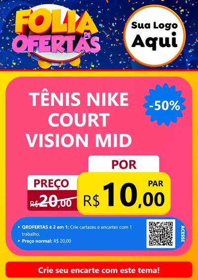Modelo de Cartaz para Cartaz A4 Vertical com o tema Folia de Ofertas para Calçados