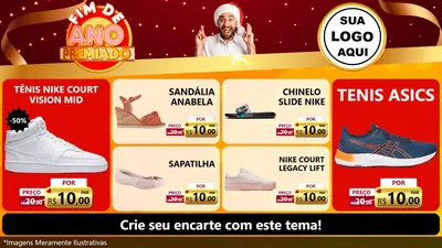 Modelo de TV para TV Horizontal com o tema Fim de Ano Premiado para Calçados