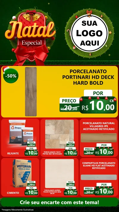 Modelo de Rede Social para Stories com o tema Natal Especial para Pisos e revestimentos