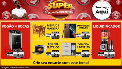Modelo de TV para TV Horizontal com o tema Super Segunda Imperdível para Móveis e Eletro