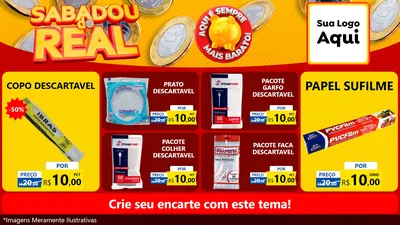 Modelo de TV para TV Horizontal com o tema Sabadou do Real para Embalagens