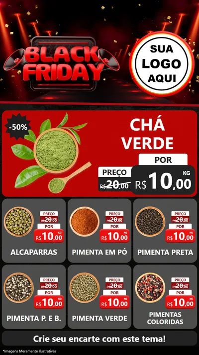 Modelo de Rede Social para Stories com o tema Black Friday para Produtos Naturais