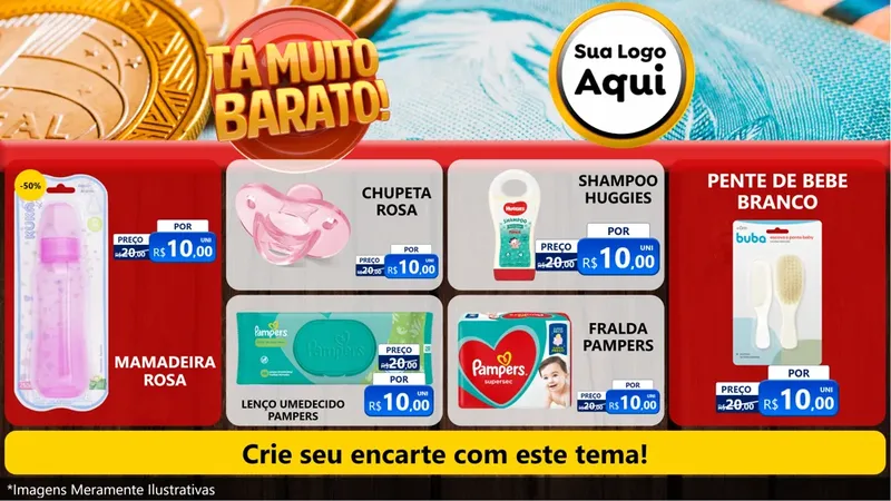 Modelo de TV para TV Horizontal com o tema Está Muito Barato para Bebês