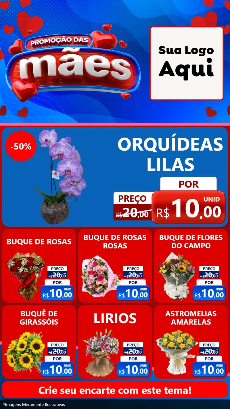 Modelo de Rede Social para Stories com o tema Promoção das Mães para Floricultura e jardim