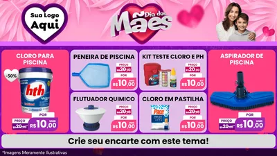 Modelo de TV para TV Horizontal com o tema Dia das Mães para Produtos para Piscina