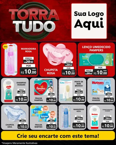 Modelo de Rede Social para Feed Instagram com o tema Torra Tudo para Bebês