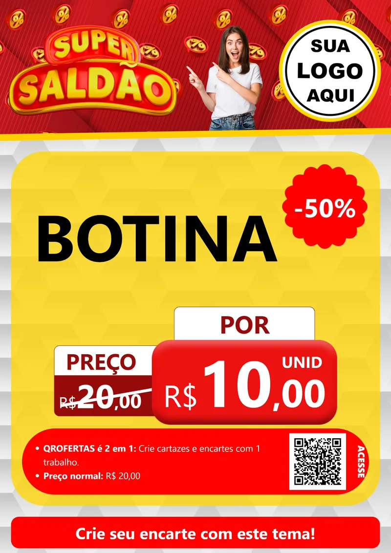 Modelo de Cartaz para Cartaz A4 Vertical com o tema Super Saldão para Agropecuária