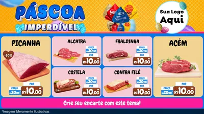 Modelo de TV para TV Horizontal com o tema Páscoa Imperdível para Açougue