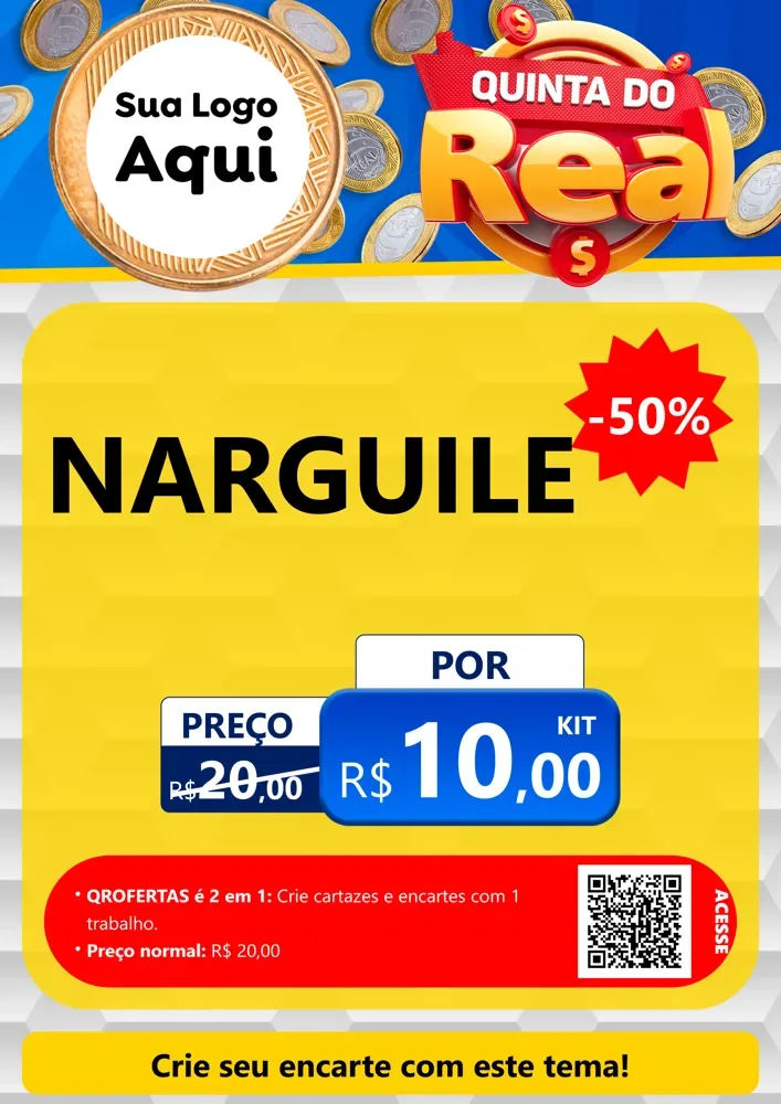 Modelo de Cartaz para Cartaz A4 Vertical com o tema Quinta do Real para Tabacaria