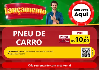 Modelo de Cartaz para Cartaz A4 Horizontal com o tema Lançamento para Auto peças