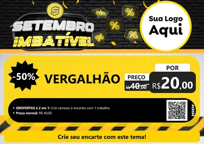 Modelo de Cartaz para Cartaz A4 Horizontal com o tema Setembro Imbatível para Ferragens