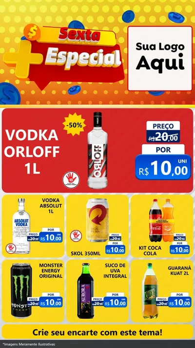 Modelo de Rede Social para Stories com o tema Sexta Mais Especial para Distribuidora de bebidas