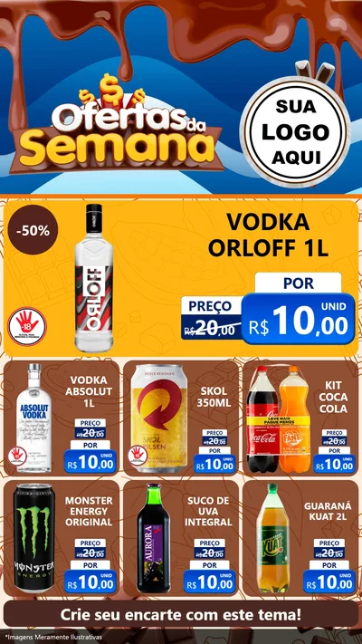 Modelo de Rede Social para Stories com o tema Ofertas da Semana - Páscoa para Distribuidora de bebidas