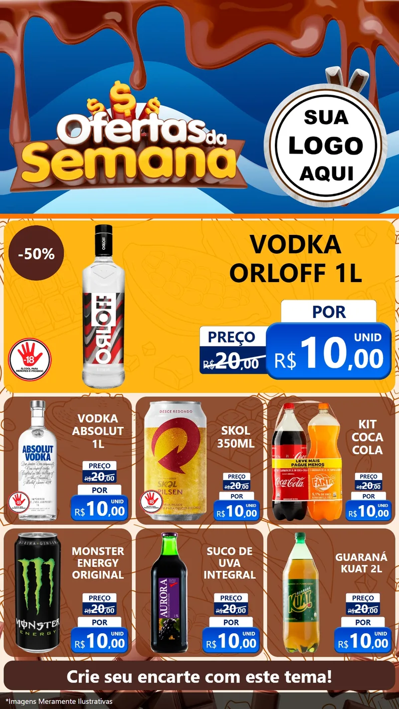 Modelo de Rede Social para Stories com o tema Ofertas da Semana - Páscoa para Distribuidora de bebidas