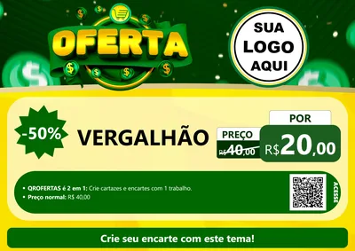 Modelo de Cartaz para Cartaz A4 Horizontal com o tema Oferta para Ferragens