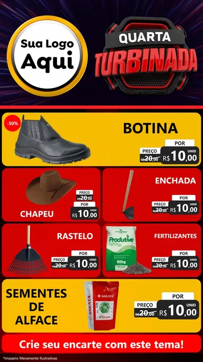 Modelo de TV para TV Vertical com o tema Quarta Turbinada para Agropecuária