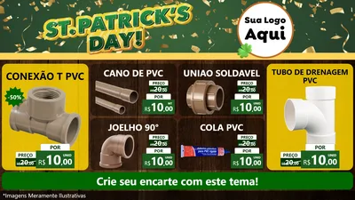 Modelo de TV para TV Horizontal com o tema St Patriks Day para Tubos e conexões