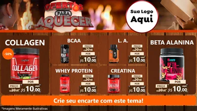 Modelo de TV para TV Horizontal com o tema Ofertas Para Aquecer para Suplementos alimentares