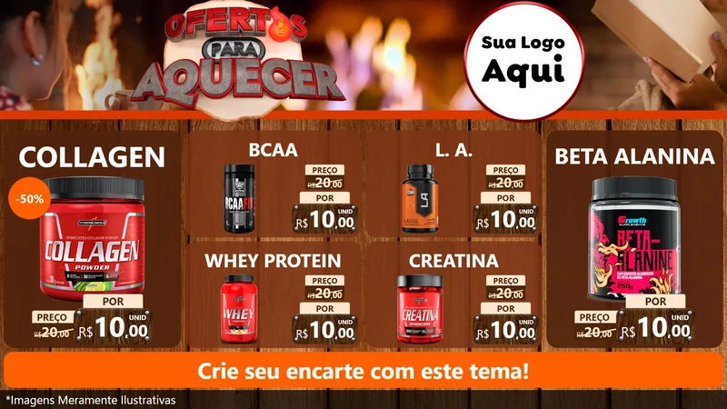 Modelo de TV para TV Horizontal com o tema Ofertas Para Aquecer para Suplementos alimentares