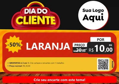 Modelo de Cartaz para Cartaz A4 Horizontal com o tema Dia do Cliente para Hortifrúti
