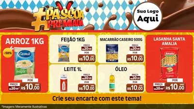 Modelo de TV para TV Horizontal com o tema Páscoa Premiada para Supermercado
