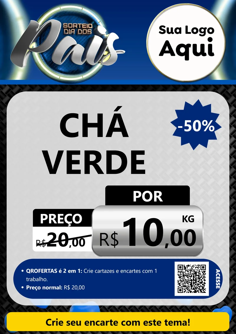 Modelo de Cartaz para Cartaz A4 Vertical com o tema Sorteio Dia Dos Pais para Produtos Naturais