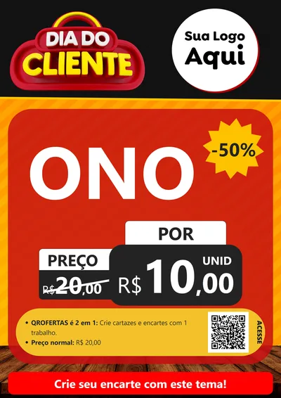 Modelo de Cartaz para Cartaz A4 Vertical com o tema Dia do Cliente para Óticas