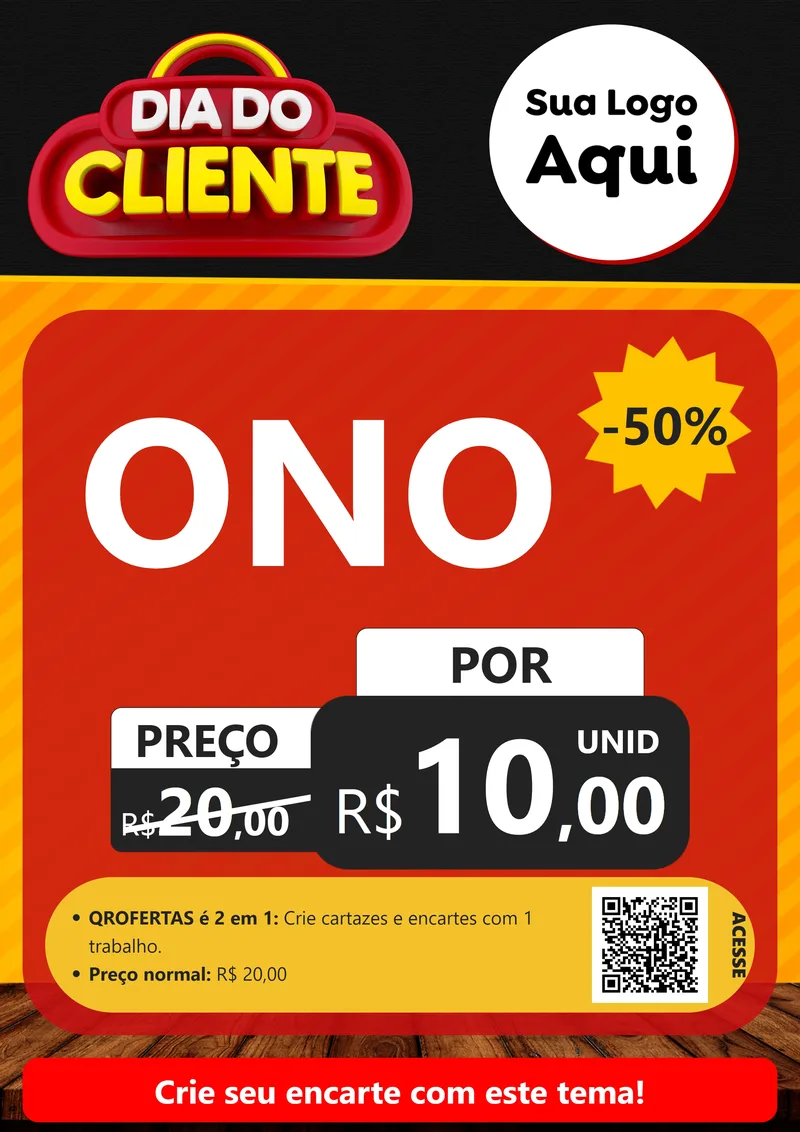 Modelo de Cartaz para Cartaz A4 Vertical com o tema Dia do Cliente para Óticas