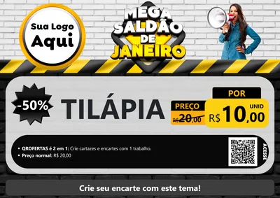 Modelo de Cartaz para Cartaz A4 Horizontal