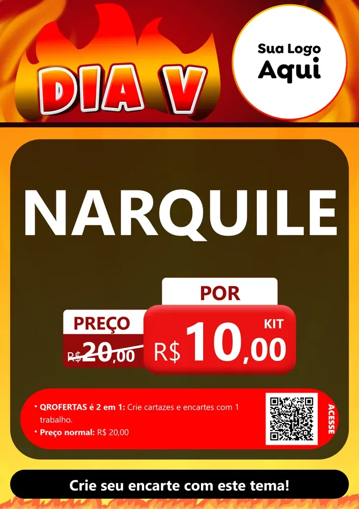 Modelo de Cartaz para Cartaz A4 Vertical com o tema Dia V para Tabacaria