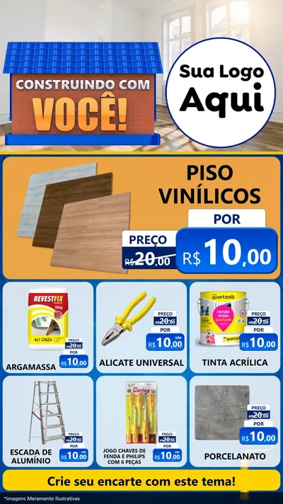 Modelo de Rede Social para Stories com o tema Construindo Com Você para Material para Construção