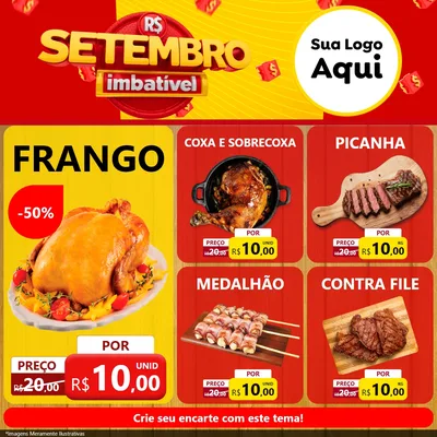 Modelo de Rede Social para Feed Facebook com o tema Setembro Imbatível para Assados