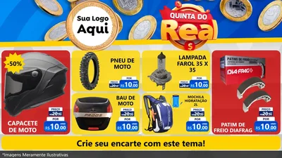Modelo de TV para TV Horizontal com o tema Quinta do Real para Moto peças